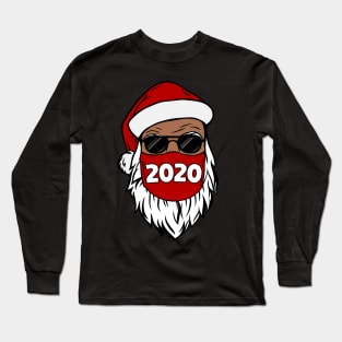 African American Santa Black Christmas - Santa Wearing Mask for women men kids Long Sleeve T-Shirt